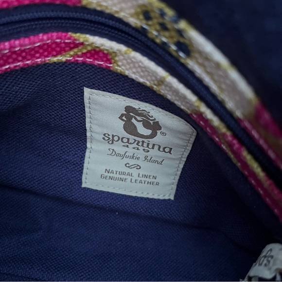 Spartina 449 Pink and Orange Shoulder Bag with Floral Design - Picture 9 of 11